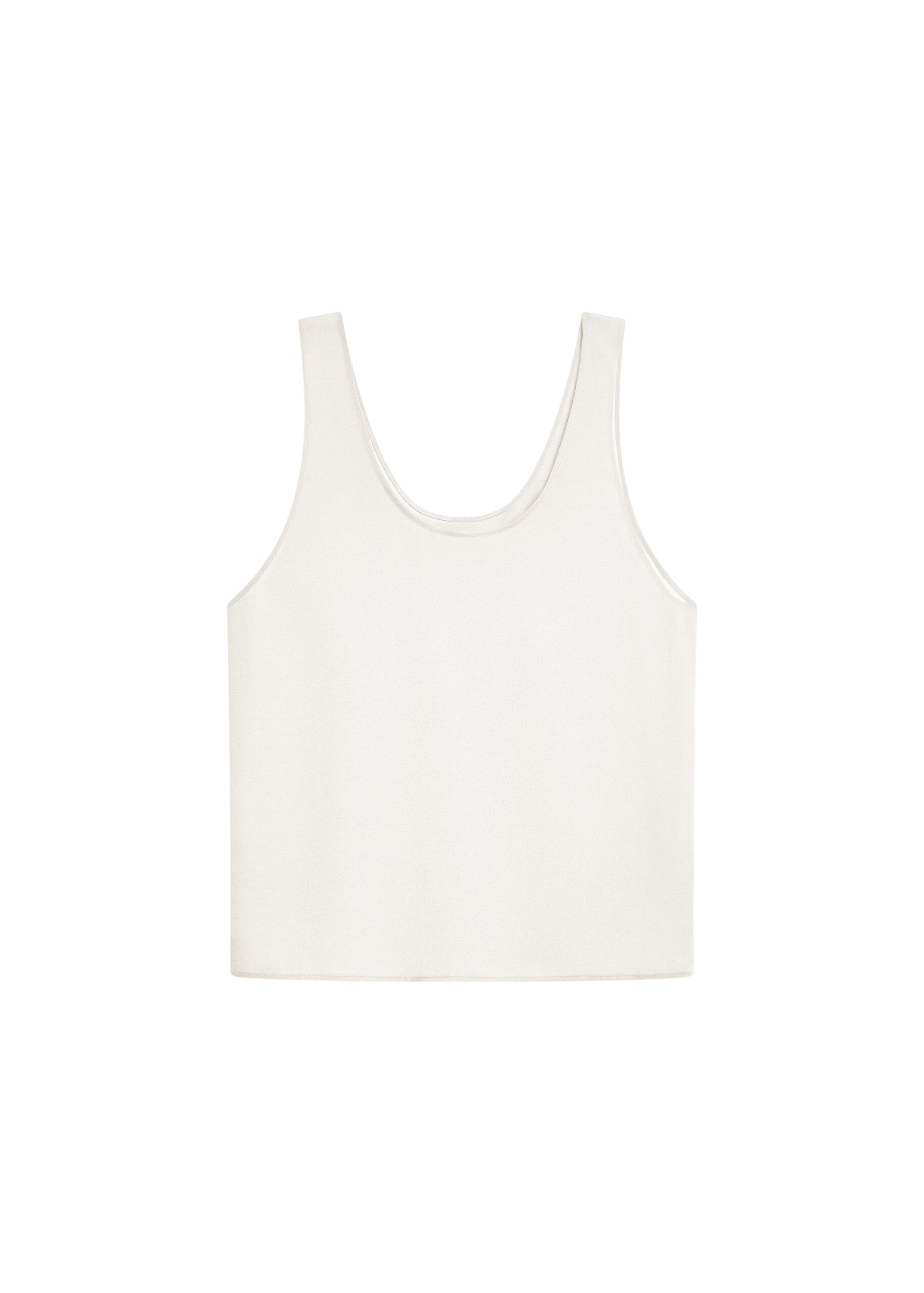 The Frankie Shop Esten Tank Top - Ivory - Oversized Minimalist Tops in Ivory - Shop at Luxury Shoes 