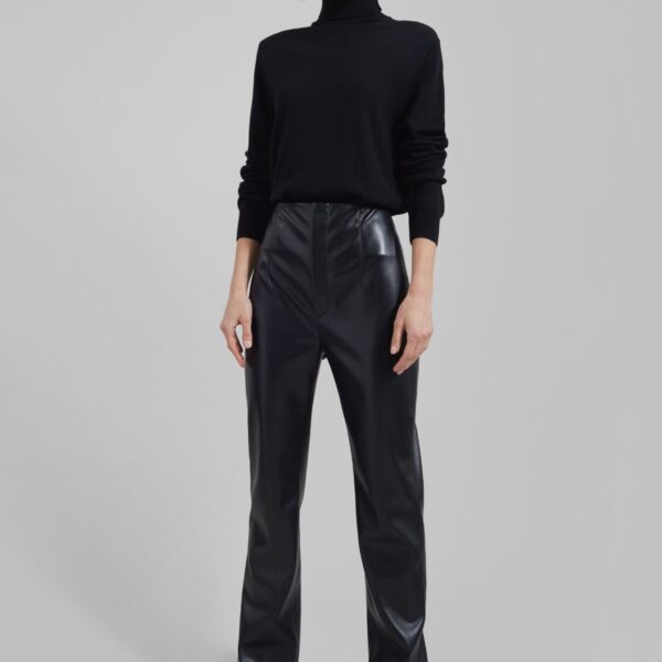 The Frankie Shop Eve Thin Turtleneck Sweater – Black, view 6