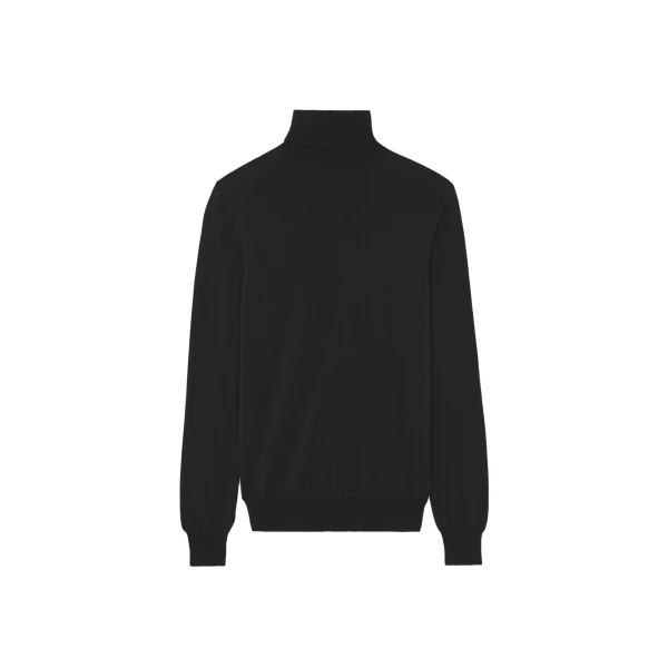The Frankie Shop Eve Thin Turtleneck Sweater - Black - Oversized Minimalist Knitwear in Black - Shop at Luxury Shoes 