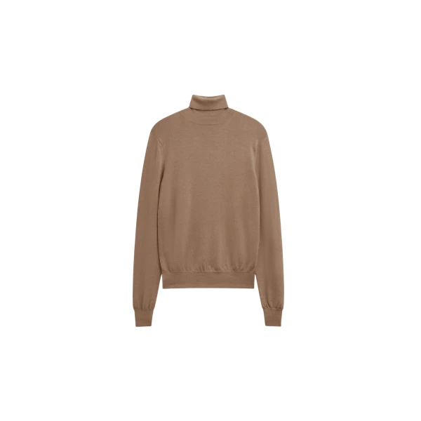 The Frankie Shop Eve Thin Turtleneck Sweater – Camel