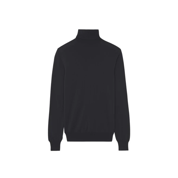 The Frankie Shop Eve Thin Turtleneck Sweater - Dark Grey Melange - Oversized Minimalist Knitwear in Grey - Shop at Luxury Shoes 