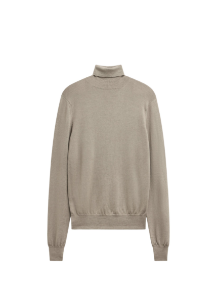 The Frankie Shop Eve Thin Turtleneck Sweater - Taupe - Oversized Minimalist Knitwear in Beige - Shop at Luxury Shoes 