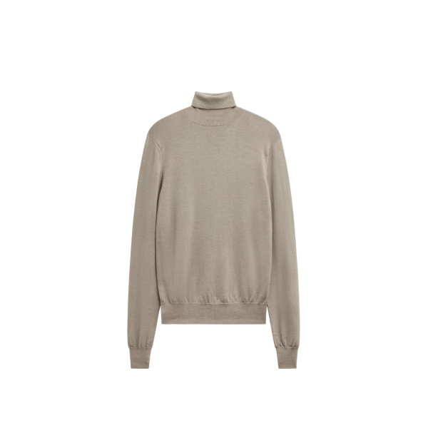 The Frankie Shop Eve Thin Turtleneck Sweater - Taupe - Oversized Minimalist Knitwear in Beige - Shop at Luxury Shoes 