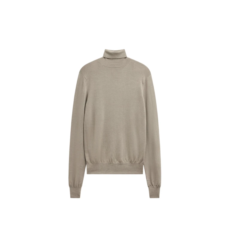 The Frankie Shop Eve Thin Turtleneck Sweater - Taupe - Oversized Minimalist Knitwear in Beige - Shop at Luxury Shoes 