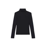 The Frankie Shop Evren Sheer Turtleneck - Black - Oversized Minimalist Knitwear in Black - Shop at Luxury Shoes 