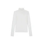 The Frankie Shop Evren Sheer Turtleneck - White - Oversized Minimalist Knitwear in White - Shop at Luxury Shoes 