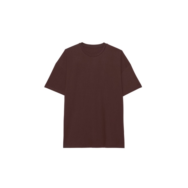 The Frankie Shop Faro Boxy Tee - Brown - Oversized Minimalist Tops in Beige - Shop at Luxury Shoes 