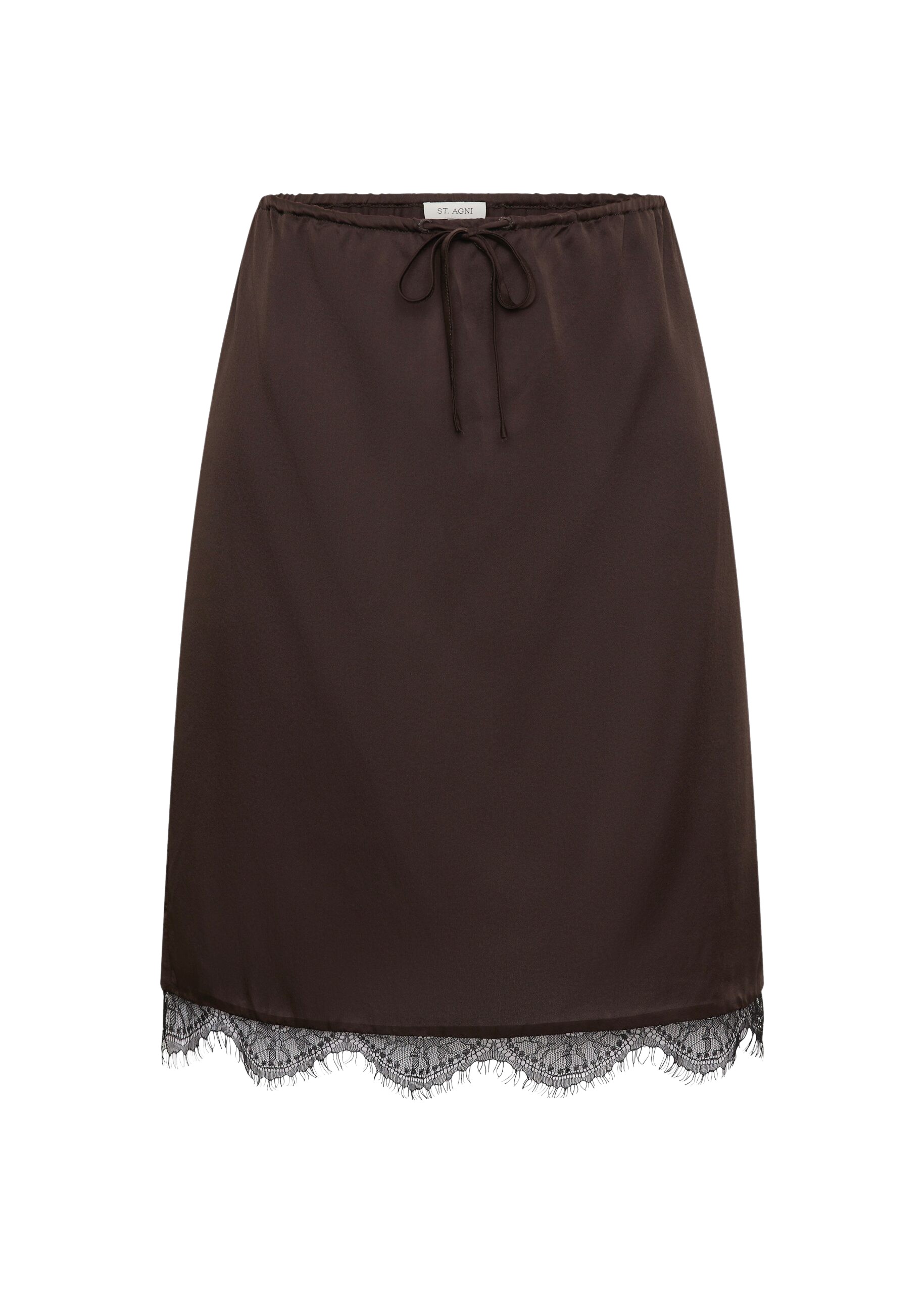 The Frankie Shop Fine Lace Skirt - Bark - Oversized Minimalist Skirts in Beige - Shop at Luxury Shoes 
