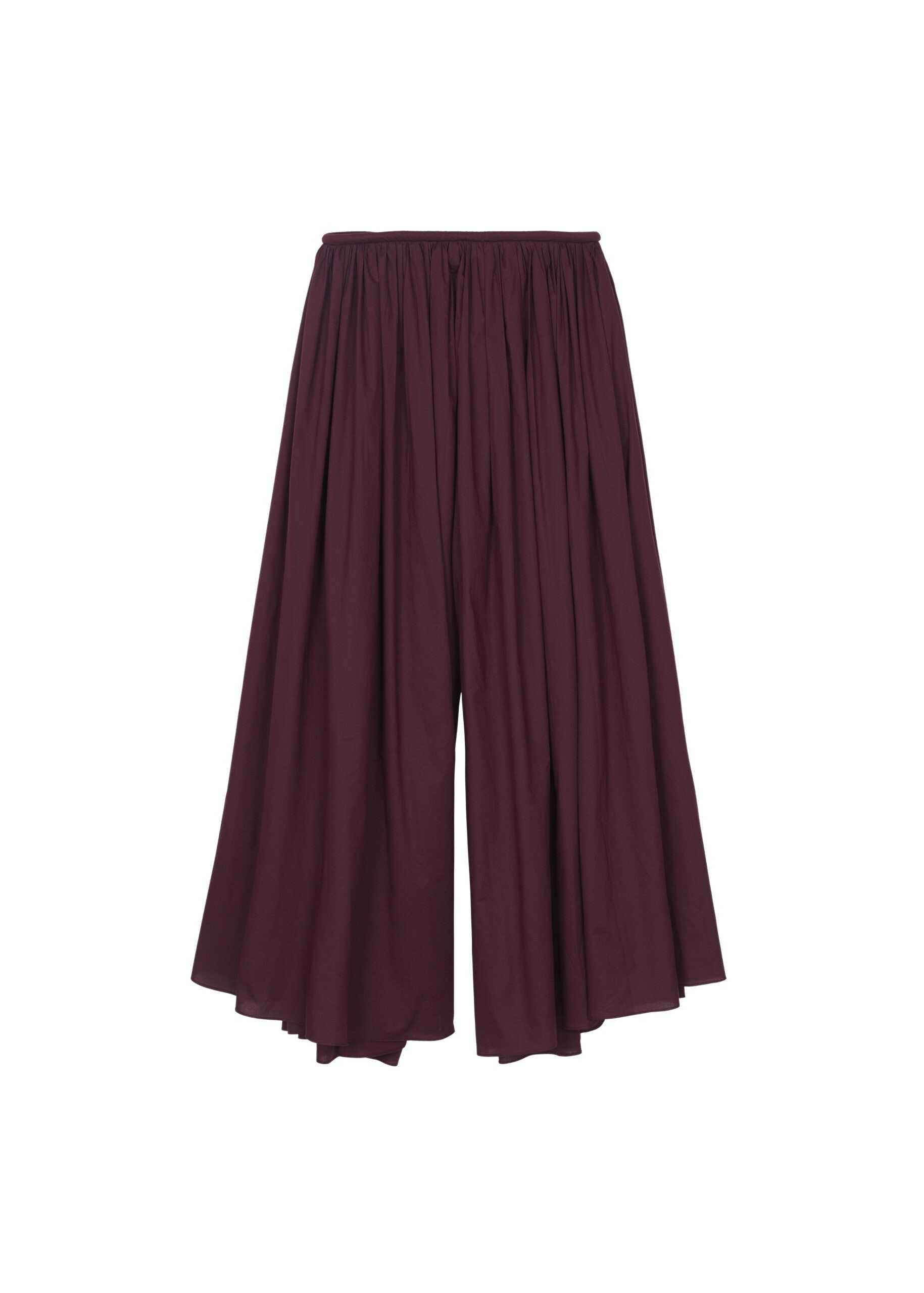 The Frankie Shop Gaeta Wide Corded Waistband Culottes – Burgundy