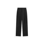The Frankie Shop Gelso Pleated Twill Trousers - Black - Oversized Minimalist Pants in Black - Shop at Luxury Shoes 