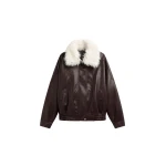 The Frankie Shop Gemonio Faux Leather Jacket – Brown