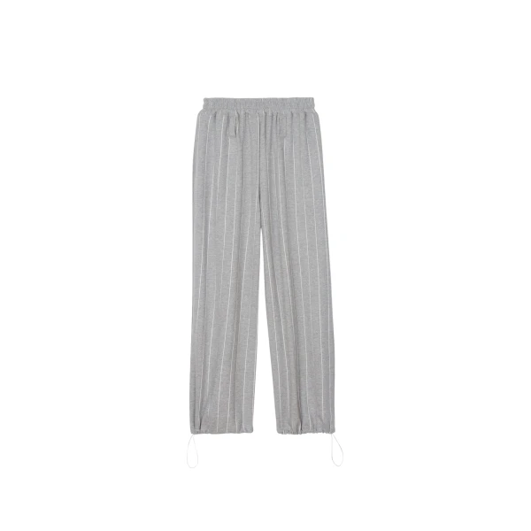 The Frankie Shop Gisby Striped Joggers - Grey - Oversized Minimalist Pants in Grey - Shop at Luxury Shoes 