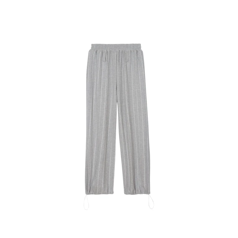 The Frankie Shop Gisby Striped Joggers - Grey - Oversized Minimalist Pants in Grey - Shop at Luxury Shoes 