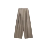 The Frankie Shop Gistel Pleated Pants - Beige Plaid - Oversized Minimalist Pants in Multicolour - Shop at Luxury Shoes 