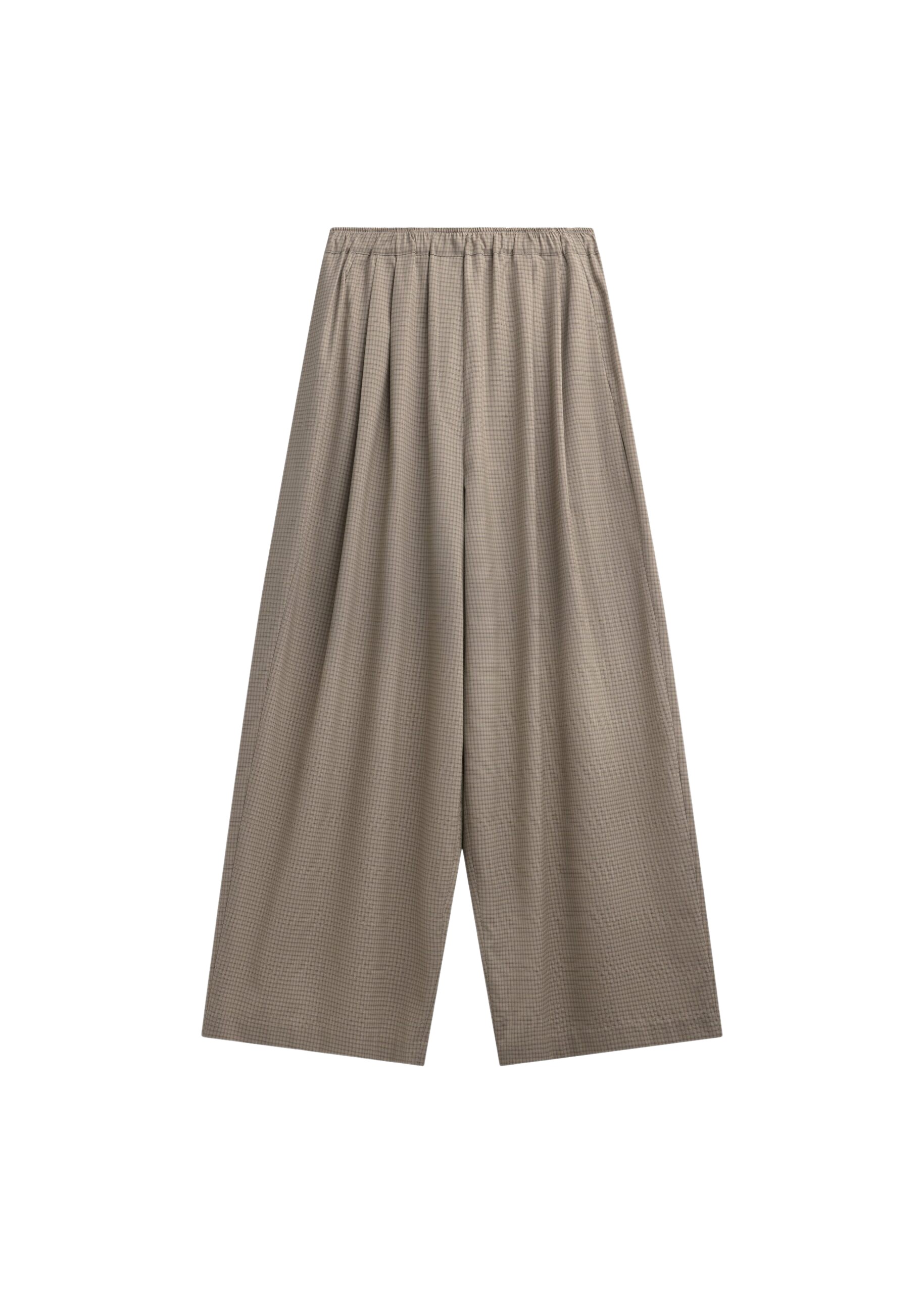 The Frankie Shop Gistel Pleated Pants – Beige Plaid
