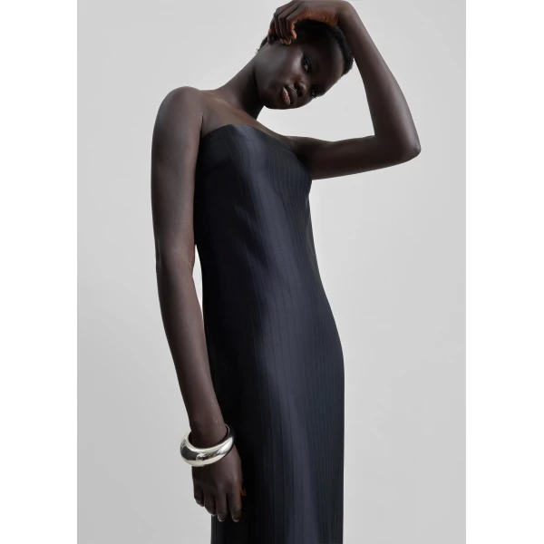 The Frankie Shop Giulia Bustier Dress - Black - Oversized Minimalist Dresses in Black - Shop at Luxury Shoes 