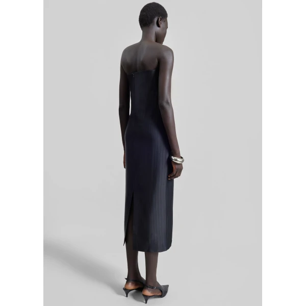 The Frankie Shop Giulia Bustier Dress - Black - Oversized Minimalist Dresses in Black - Shop at Luxury Shoes 