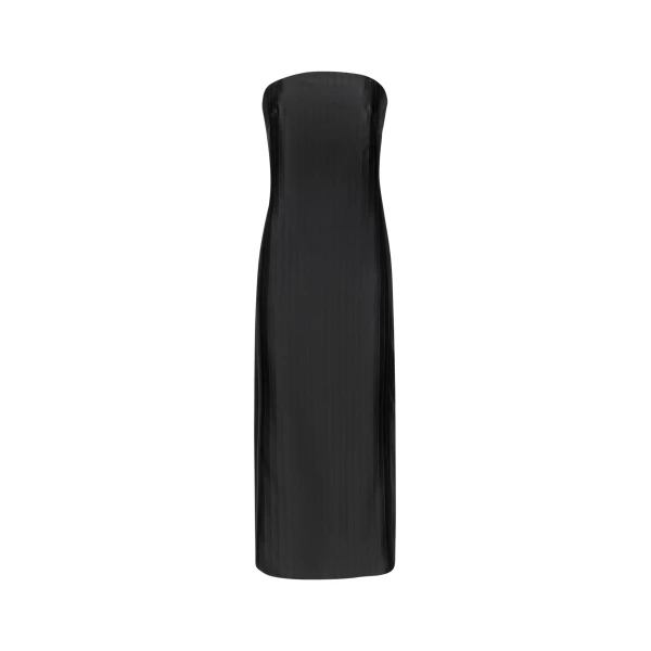 The Frankie Shop Giulia Bustier Dress - Black - Oversized Minimalist Dresses in Black - Shop at Luxury Shoes 