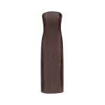 The Frankie Shop Giulia Bustier Dress - Dark Brown - Oversized Minimalist Dresses in Beige - Shop at Luxury Shoes 