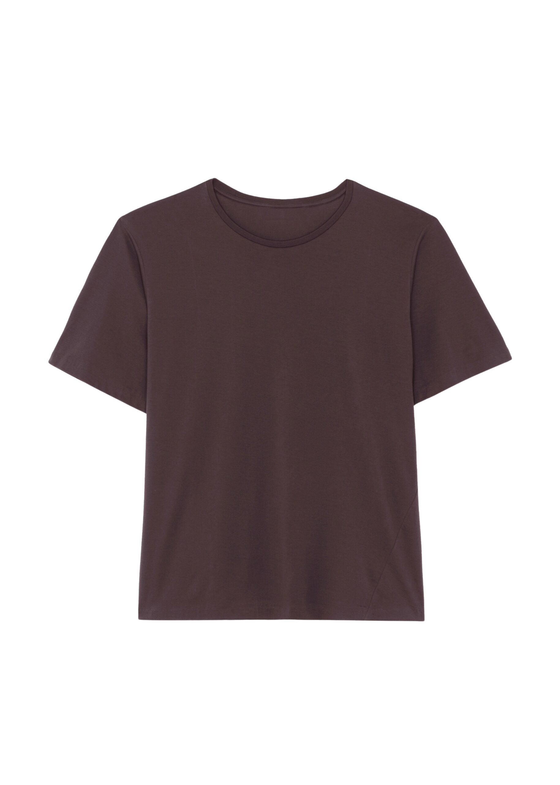 The Frankie Shop Harper Soft Organic T-Shirt - Dark Plum - Oversized Minimalist Tops in Purple - Shop at Luxury Shoes 