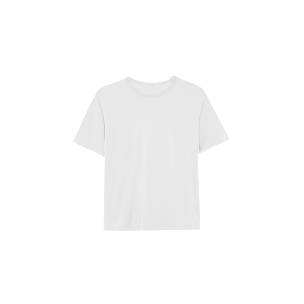 The Frankie Shop Harper Soft Organic T-Shirt - Off White - Oversized Minimalist Tops in White - Shop at Luxury Shoes 
