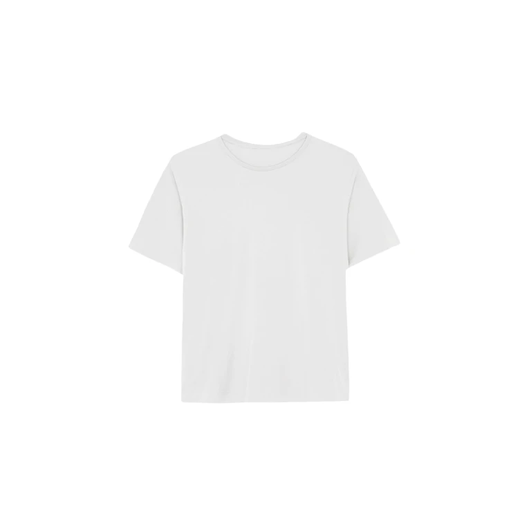 The Frankie Shop Harper Soft Organic T-Shirt - Off White - Oversized Minimalist Tops in White - Shop at Luxury Shoes 