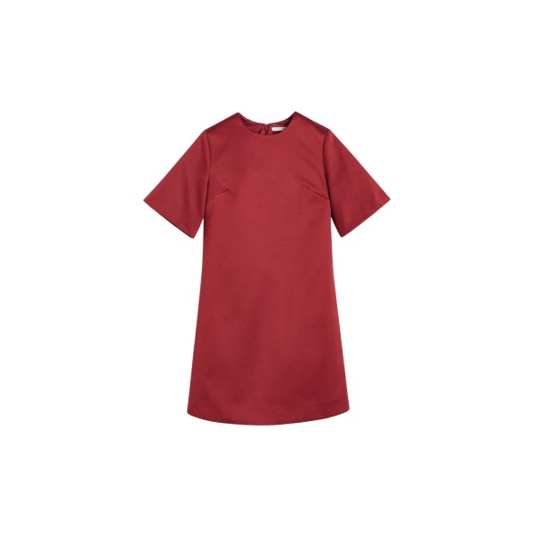The Frankie Shop Harperz Mini Dress - Cabernet - Oversized Minimalist Dresses in Red - Shop at Luxury Shoes 