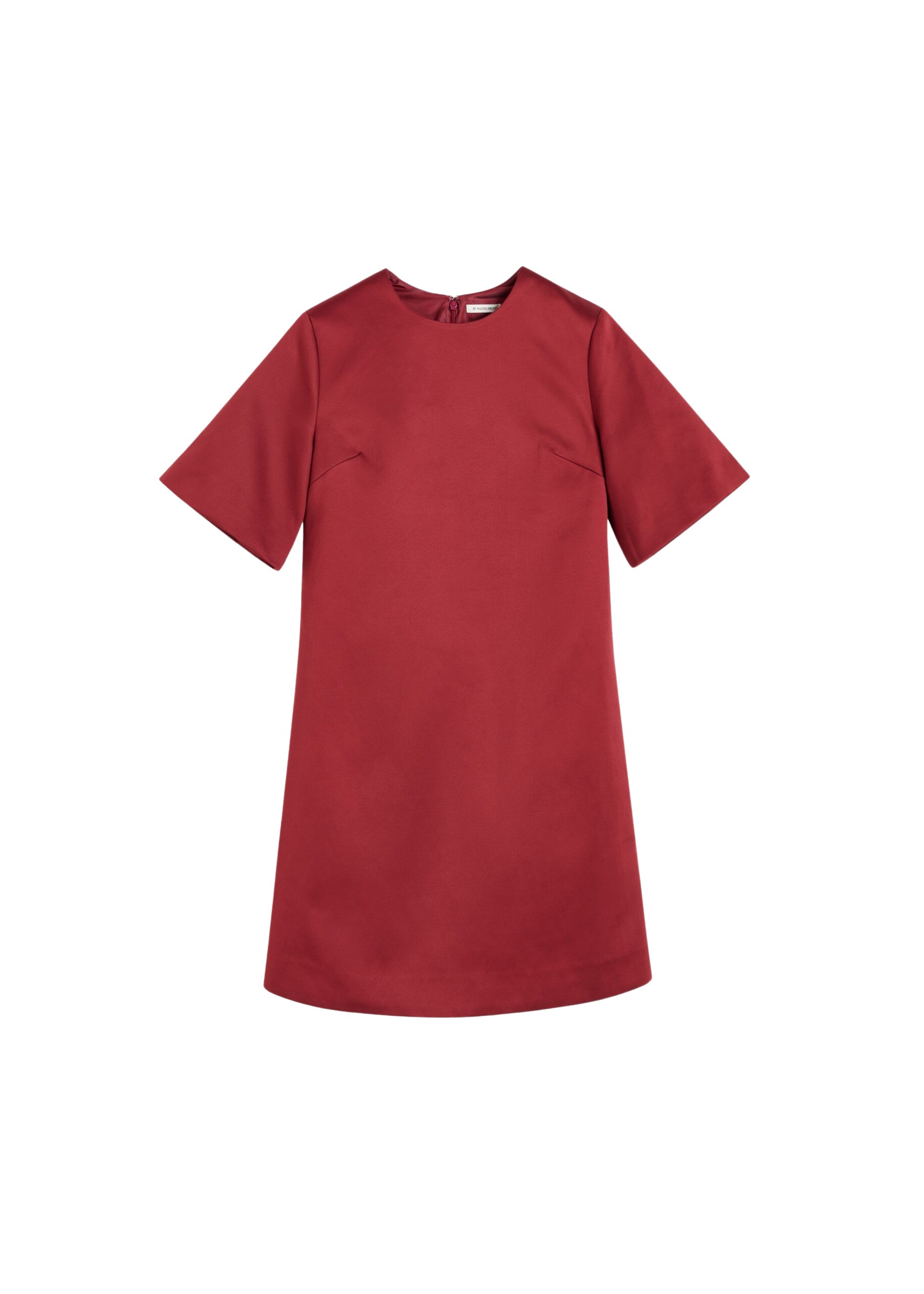 The Frankie Shop Harperz Mini Dress - Cabernet - Oversized Minimalist Dresses in Red - Shop at Luxury Shoes 