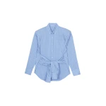The Frankie Shop Heaton Double-Sleeve Padded Shirt – Blue/White Stripe