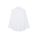 The Frankie Shop Helen Organic Cotton Long Shirt - White - Oversized Minimalist Tops in White - Shop at Luxury Shoes 