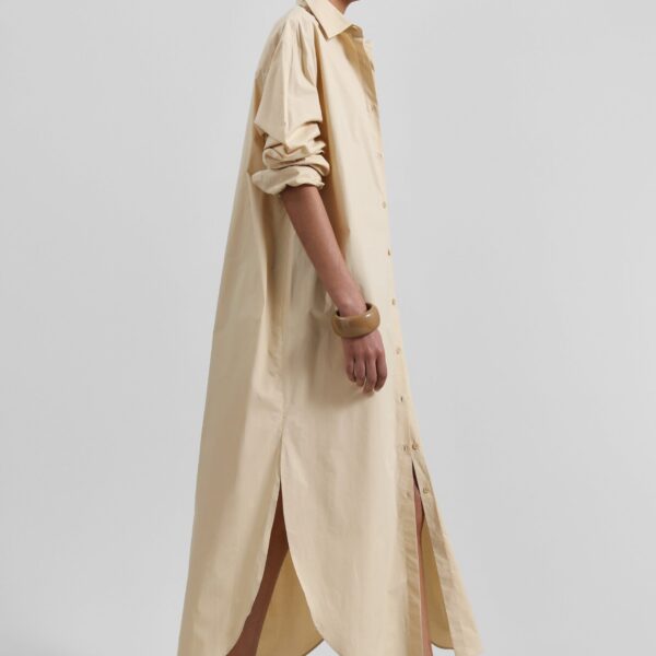 The Frankie Shop Helena Shirt Dress – Beige, view 4