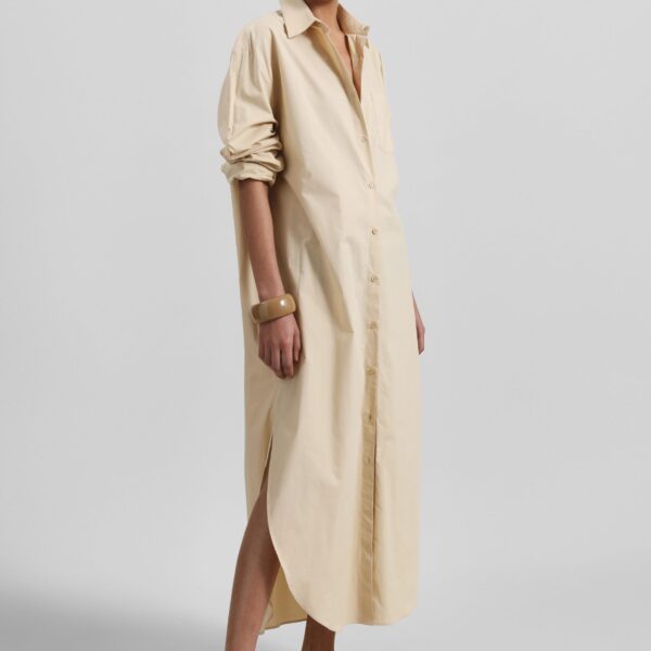 The Frankie Shop Helena Shirt Dress – Beige, view 5