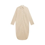 The Frankie Shop Helena Shirt Dress - Beige - Oversized Minimalist Dresses in Beige - Shop at Luxury Shoes 