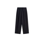 The Frankie Shop Helmond Pleated Trousers - Black Multi Stripe - Oversized Minimalist Pants in Multicolour - Shop at Luxury Shoes 