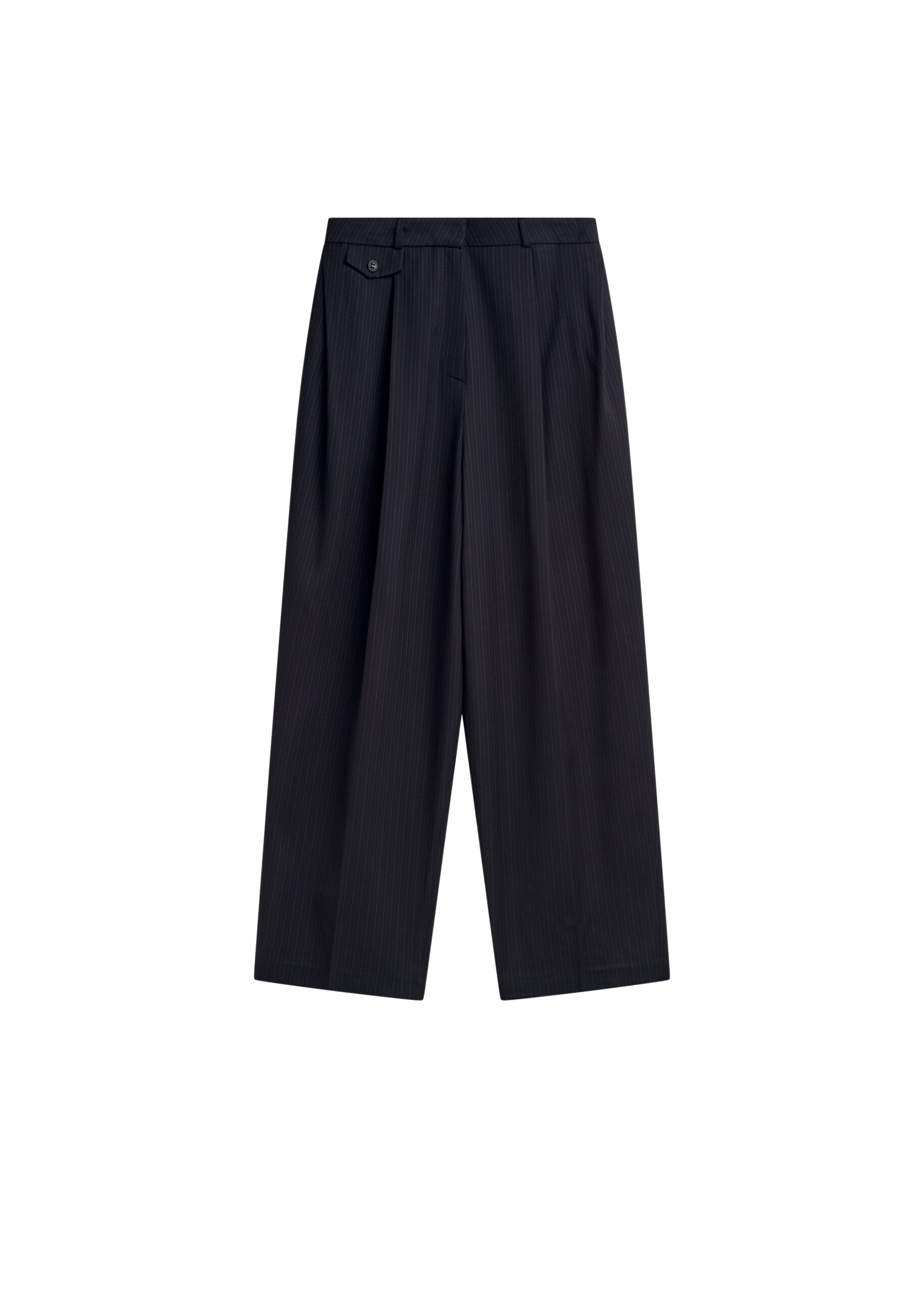 The Frankie Shop Helmond Pleated Trousers – Black Multi Stripe