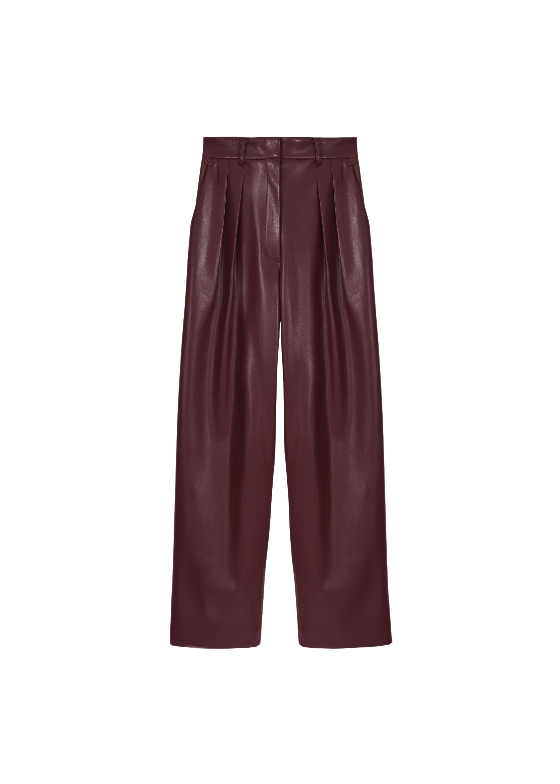 The Frankie Shop Helsinki Faux Leather Pants – Burgundy