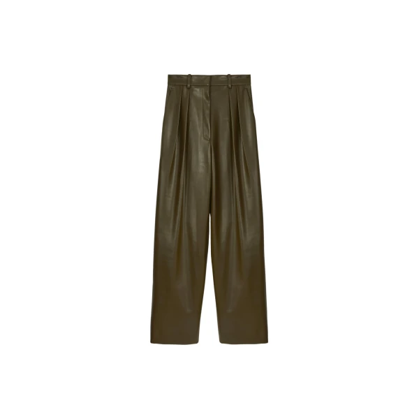 The Frankie Shop Helsinki Faux Leather Pants – Olive