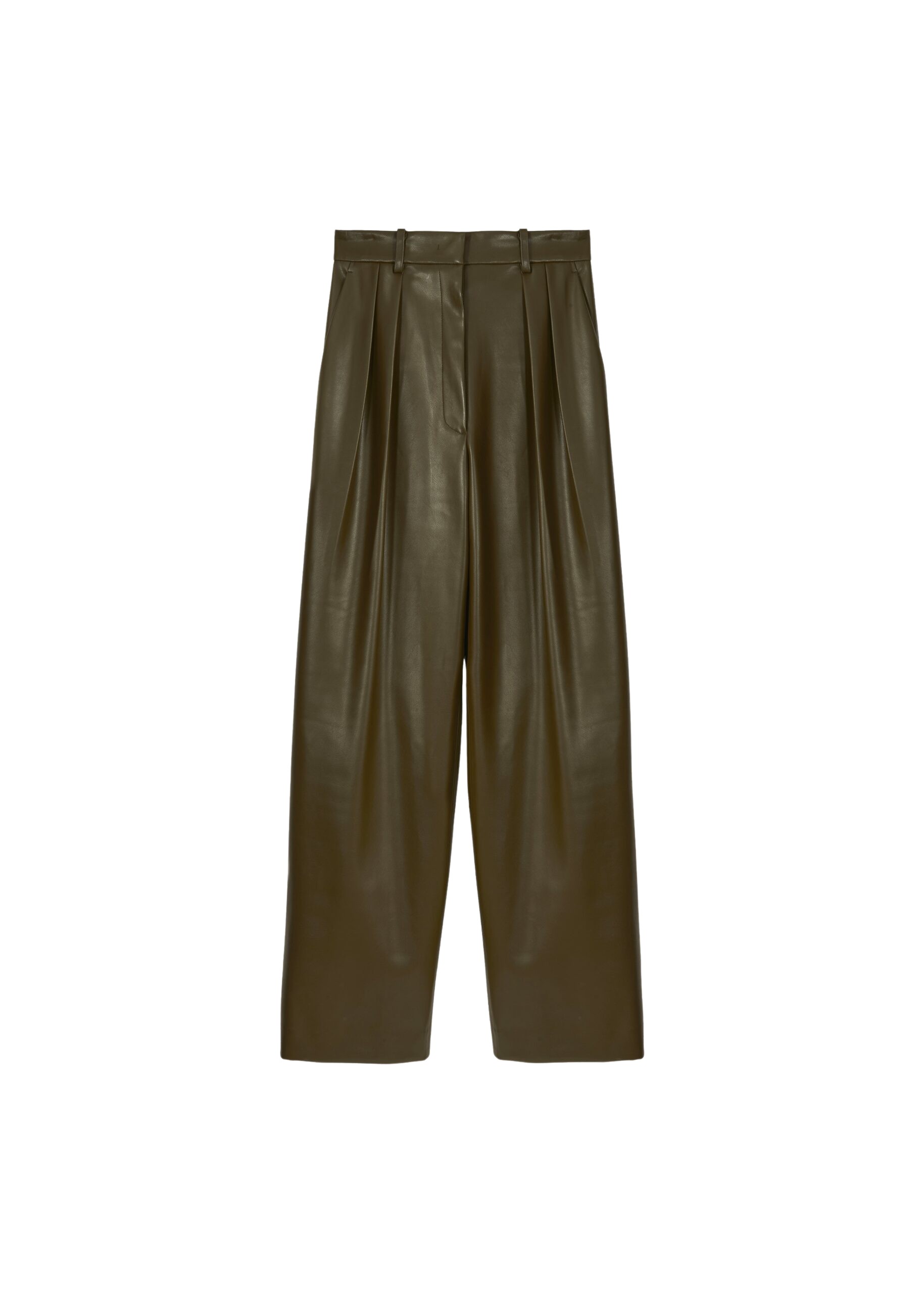 The Frankie Shop Helsinki Faux Leather Pants – Olive