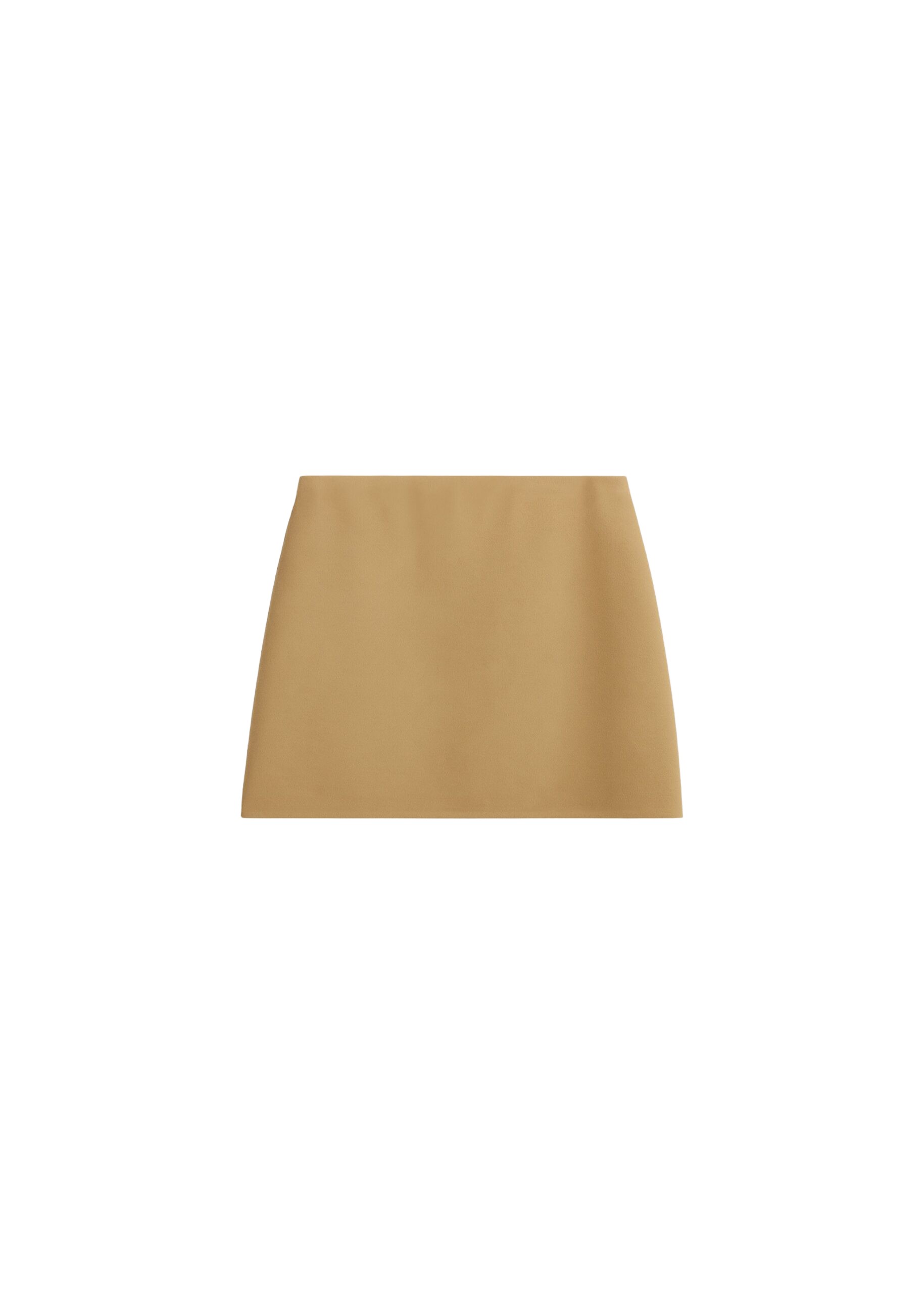 The Frankie Shop Hera Cotton Mini Skirt - Camel - Oversized Minimalist Skirts in Beige - Shop at Luxury Shoes 