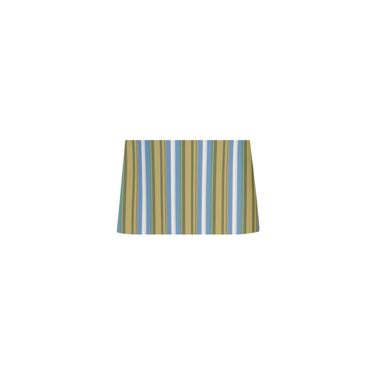 The Frankie Shop Hera Mini Skirt - Green Multi Stripe - Oversized Minimalist Skirts in Multicolour - Shop at Luxury Shoes 