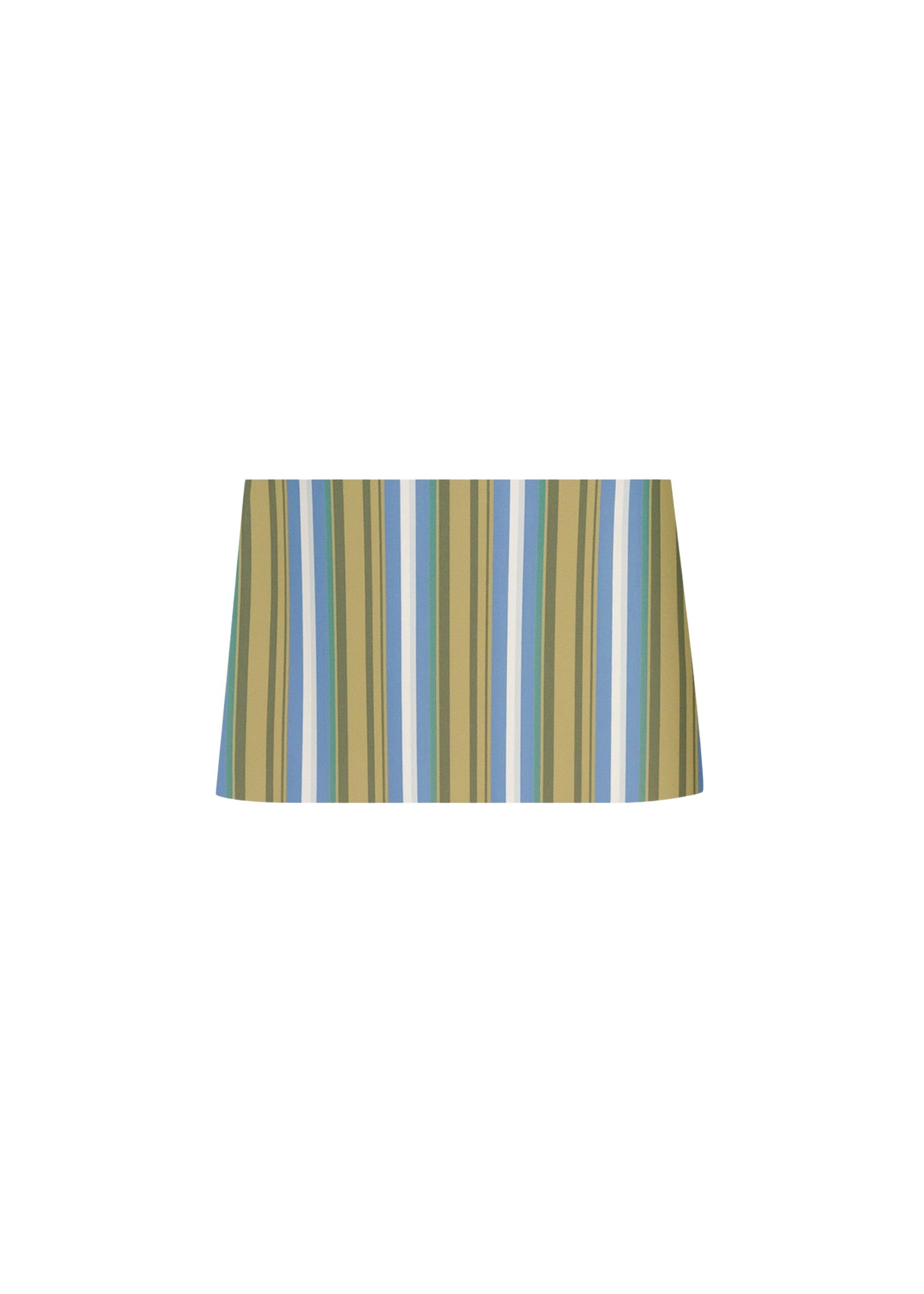 The Frankie Shop Hera Mini Skirt - Green Multi Stripe - Oversized Minimalist Skirts in Multicolour - Shop at Luxury Shoes 