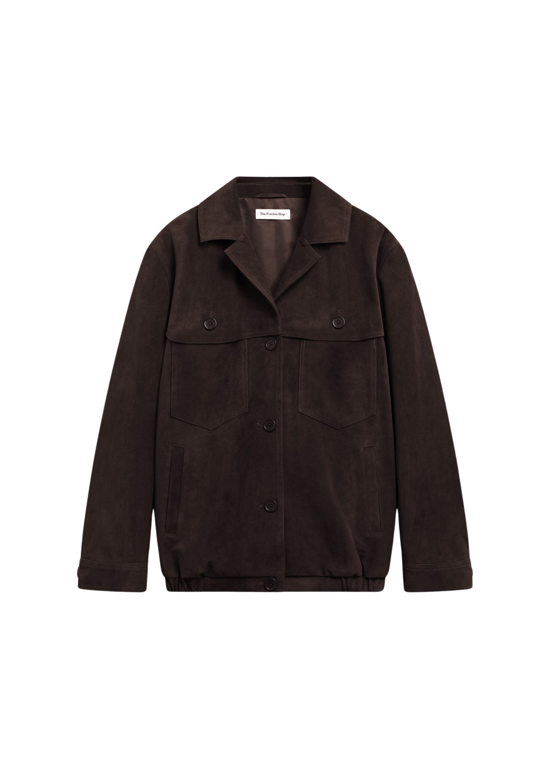 The Frankie Shop Hester Faux Suede Jacket – Brown