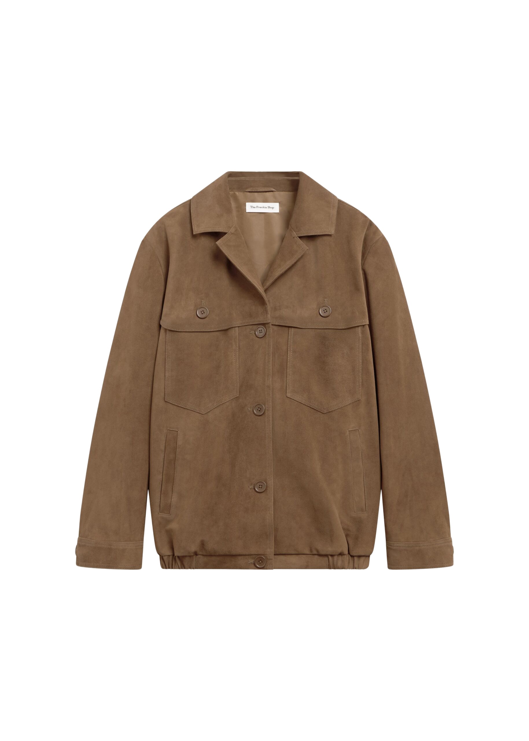 The Frankie Shop Hester Faux Suede Jacket – Camel