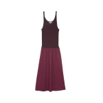 The Frankie Shop Iliya Drop Waist Maxi Dress - Burgundy - Oversized Minimalist Dresses in Red - Shop at Luxury Shoes 