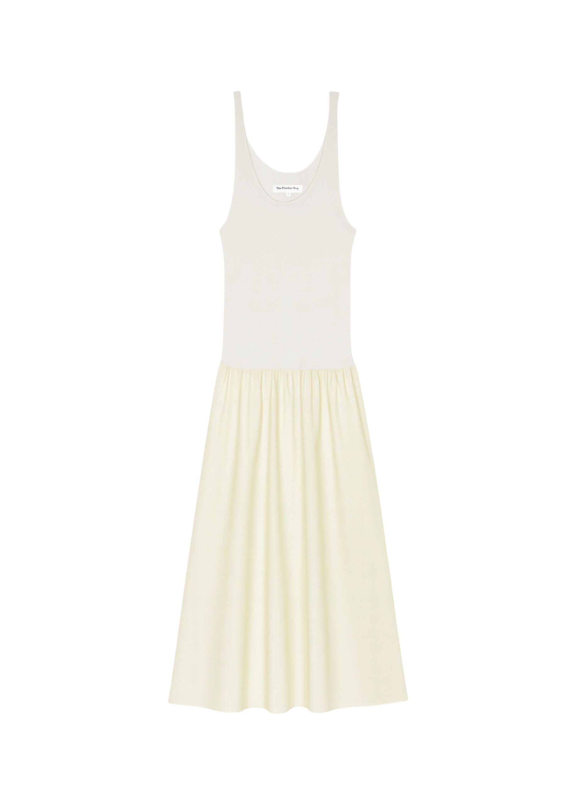 The Frankie Shop Iliya Drop Waist Maxi Dress - Cream - Oversized Minimalist Dresses in Ivory - Shop at Luxury Shoes 