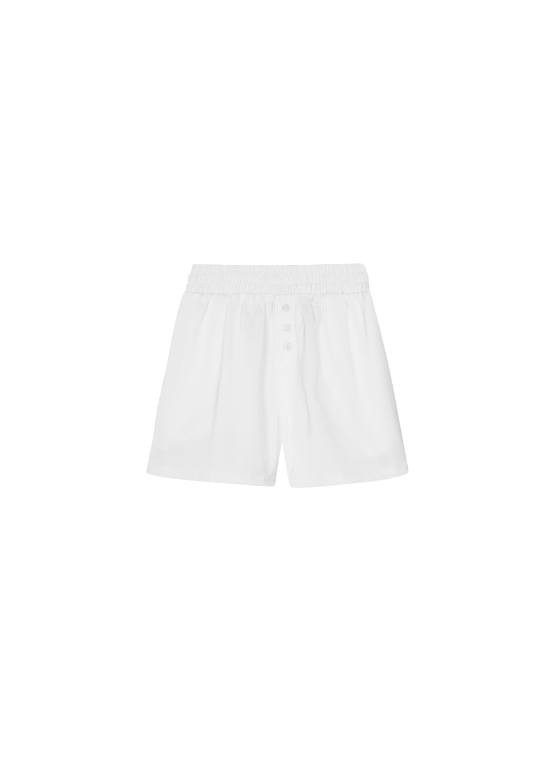 The Frankie Shop Ilsen Satin Boxer Shorts – White