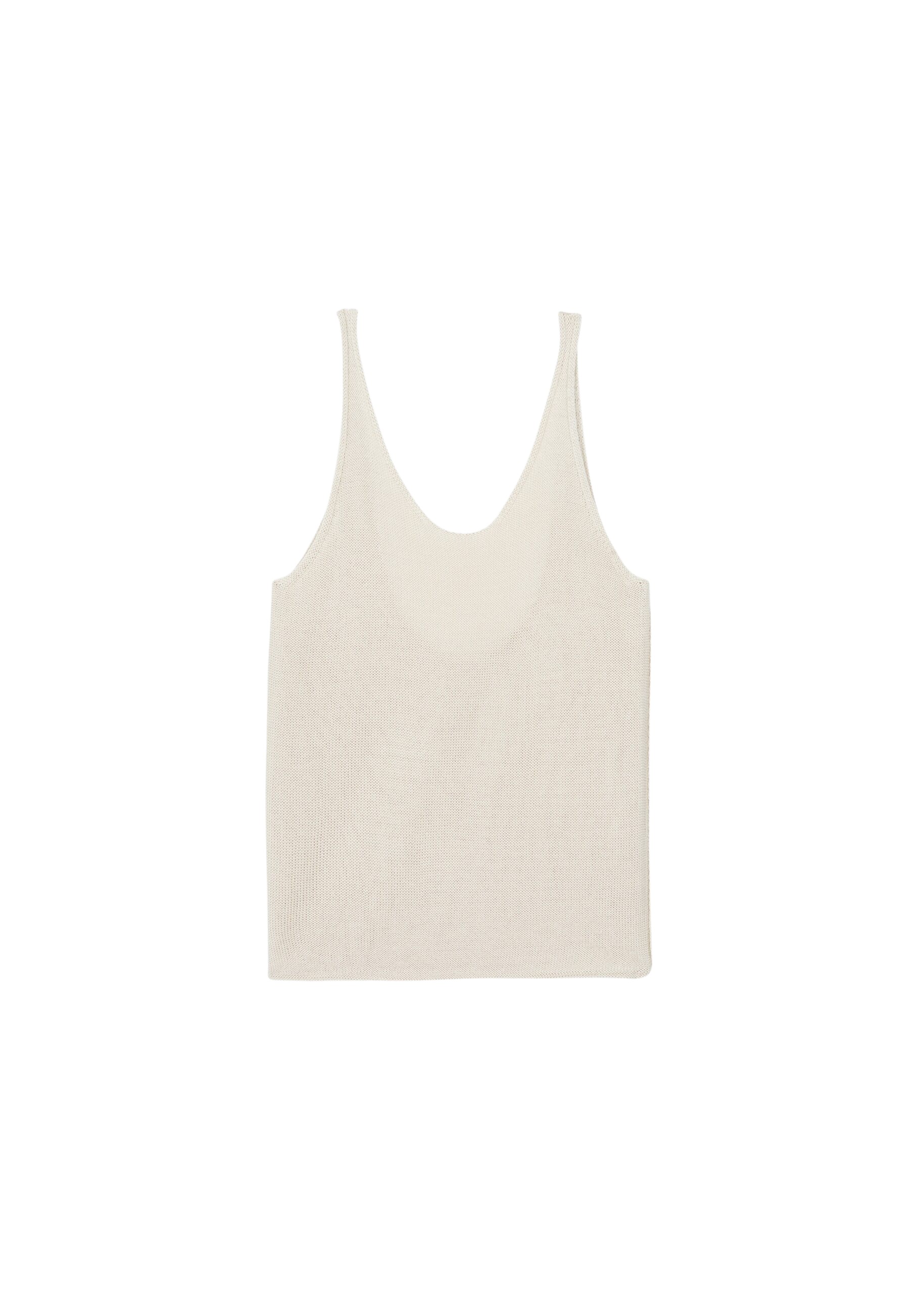 The Frankie Shop Islay Open-Back Knit Tank - Beige - Oversized Minimalist Tops in Beige - Shop at Luxury Shoes 