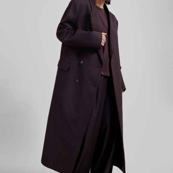 The Frankie Shop Jane Long Coat – Dark Plum, view 4