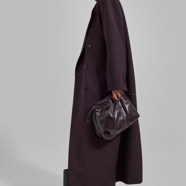 The Frankie Shop Jane Long Coat – Dark Plum, view 6