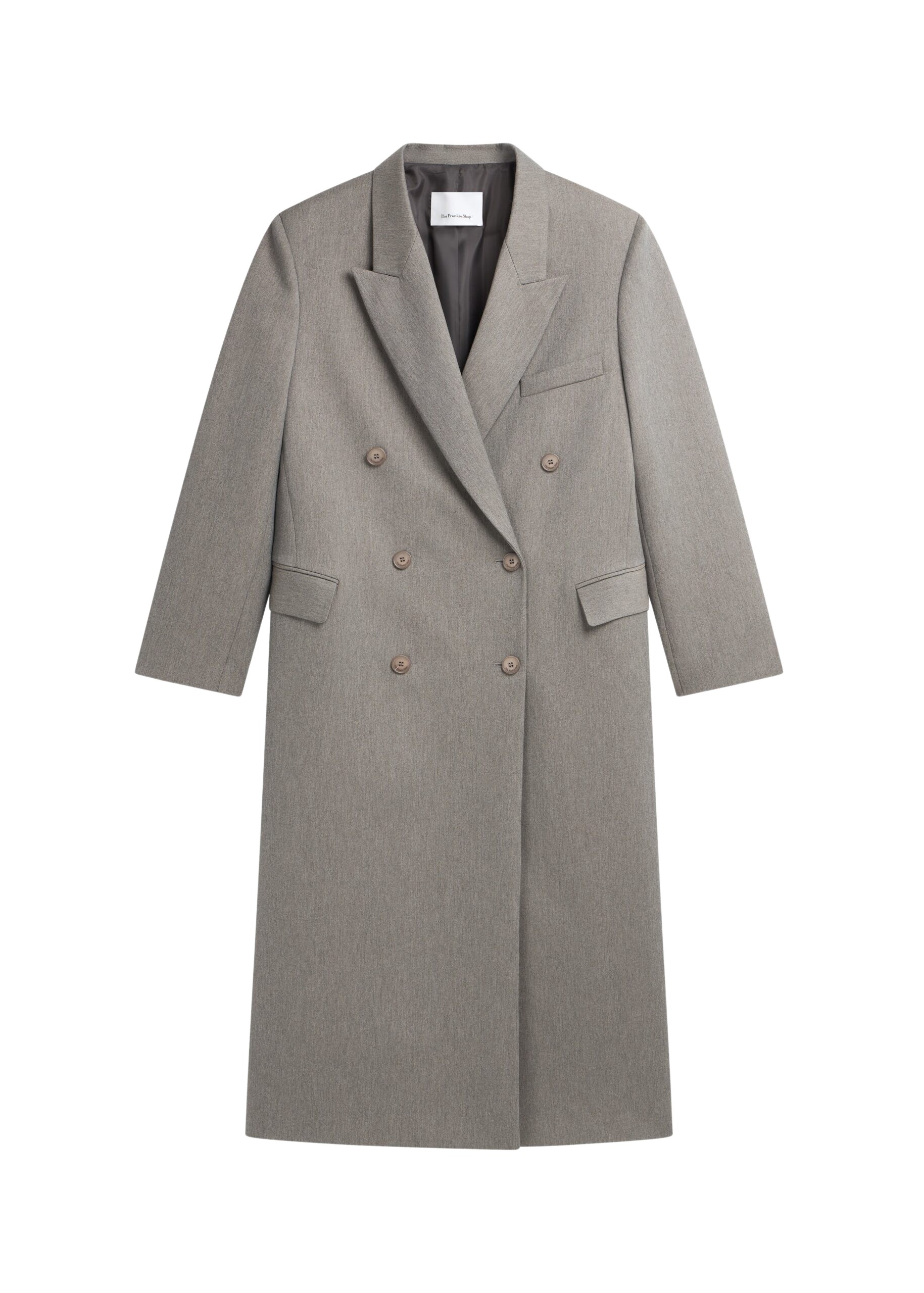 The Frankie Shop Jane Long Coat – Taupe Melange